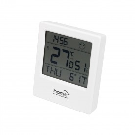 Hő- és páratartalom-mérő, órával - HC 16